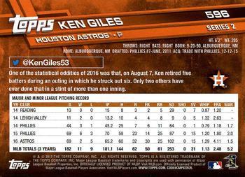 2017 Topps - All-Star Game 2017 #596 Ken Giles Back