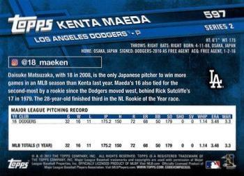 2017 Topps - All-Star Game 2017 #597 Kenta Maeda Back