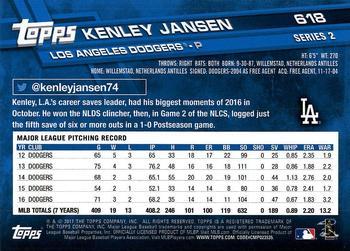 2017 Topps - All-Star Game 2017 #618 Kenley Jansen Back