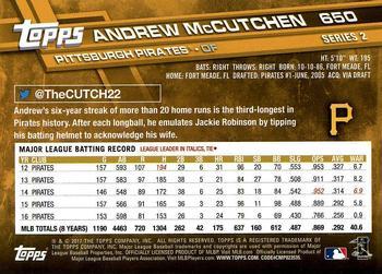 2017 Topps - All-Star Game 2017 #650 Andrew McCutchen Back