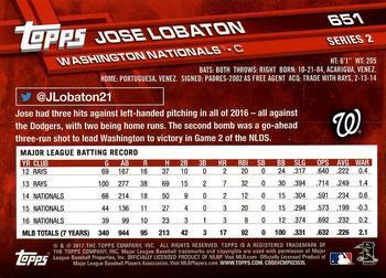 2017 Topps - All-Star Game 2017 #651 Jose Lobaton Back