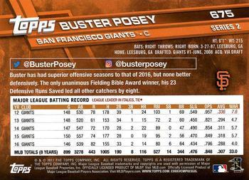 2017 Topps - All-Star Game 2017 #675 Buster Posey Back