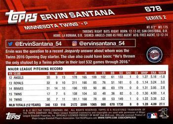 2017 Topps - All-Star Game 2017 #678 Ervin Santana Back