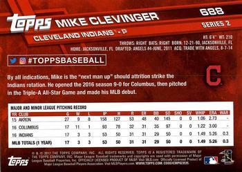 2017 Topps - All-Star Game 2017 #688 Mike Clevinger Back