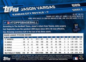 2017 Topps - All-Star Game 2017 #689 Jason Vargas Back