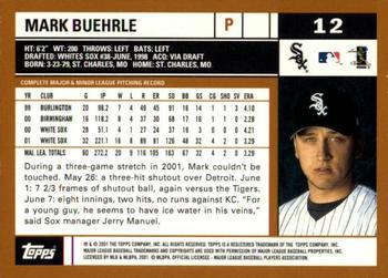 2002 Topps - Topps Limited #12 Mark Buehrle Back