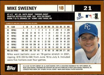 2002 Topps - Topps Limited #21 Mike Sweeney Back