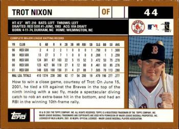 2002 Topps - Topps Limited #44 Trot Nixon Back