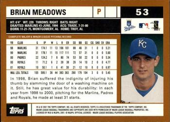 2002 Topps - Topps Limited #53 Brian Meadows Back