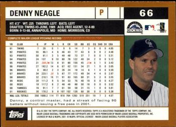 2002 Topps - Topps Limited #66 Denny Neagle Back