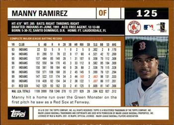 2002 Topps - Topps Limited #125 Manny Ramirez Back