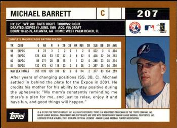2002 Topps - Topps Limited #207 Michael Barrett Back