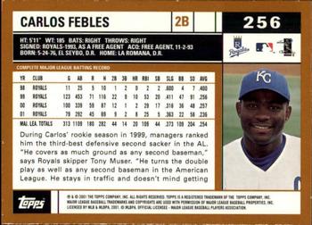 2002 Topps - Topps Limited #256 Carlos Febles Back
