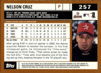2002 Topps - Topps Limited #257 Nelson Cruz Back