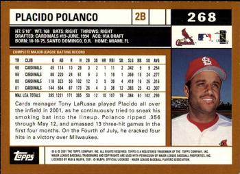 2002 Topps - Topps Limited #268 Placido Polanco Back