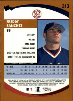 2002 Topps - Topps Limited #313 Freddy Sanchez Back