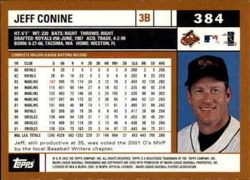 2002 Topps - Topps Limited #384 Jeff Conine Back
