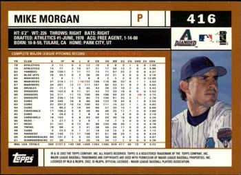 2002 Topps - Topps Limited #416 Mike Morgan Back