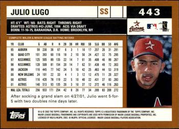 2002 Topps - Topps Limited #443 Julio Lugo Back
