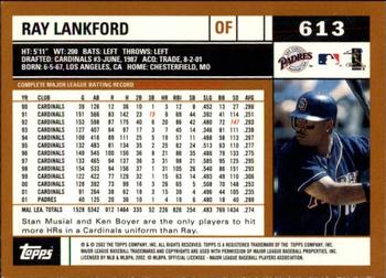 2002 Topps - Topps Limited #613 Ray Lankford Back