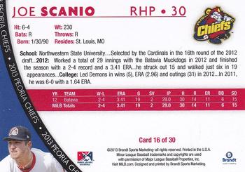 2013 Brandt Peoria Chiefs #16 Joe Scanio Back