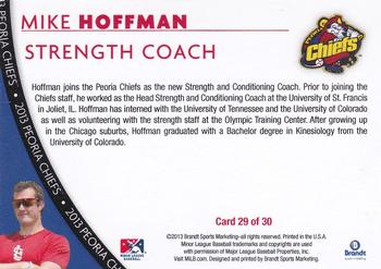 2013 Brandt Peoria Chiefs #29 Mike Hoffman Back