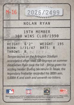2004 Donruss Classics - Membership #M-16 Nolan Ryan Back