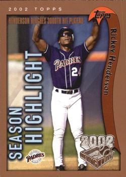 2002 Topps Opening Day #163 Rickey Henderson Front