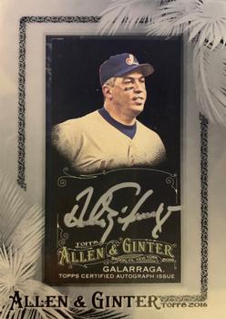 2016 Topps Allen & Ginter X - Framed Mini Baseball Autographs Silver Frame #AGA-AG Andres Galarraga Front