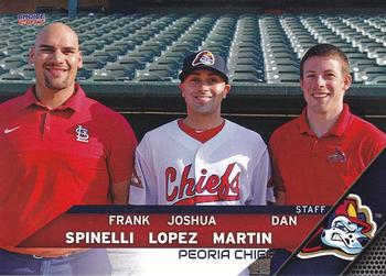 2017 Choice Peoria Chiefs #29 Staff (Frank Spinelli / Joshua Lopez / Dan Martin) Front