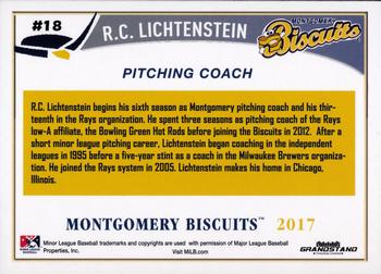 2017 Grandstand Montgomery Biscuits #NNO R.C. Lichtenstein Back