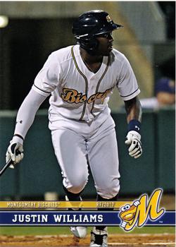 2017 Grandstand Montgomery Biscuits #NNO Justin Williams Front