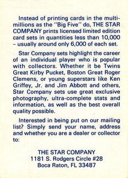 1988-92 Star Ad Cards #NNO Barry Larkin Back