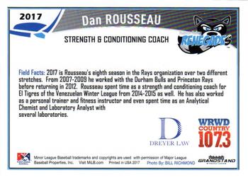2017 Grandstand Hudson Valley Renegades #NNO Dan Rousseau Back