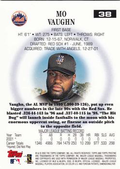 2002 Topps Pristine #38 Mo Vaughn Back