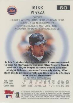 2002 Topps Pristine #60 Mike Piazza Back