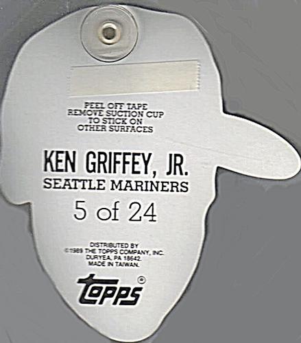 1989 Topps Heads Up Test #5 Ken Griffey Jr. Back
