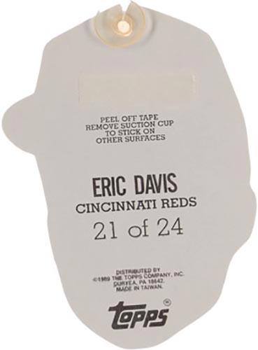 1989 Topps Heads Up Test #21 Eric Davis Back
