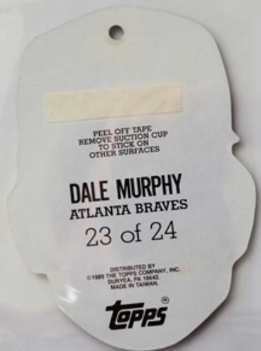 1989 Topps Heads Up Test #23 Dale Murphy Back