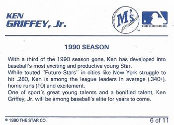 1990 Star Ken Griffey Jr. Blue #6 Ken Griffey Jr. Back