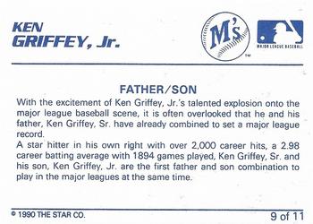 1990 Star Ken Griffey Jr. Blue #9 Ken Griffey Jr. Back