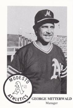 1985 Chong Modesto A's #26 George Mitterwald Front