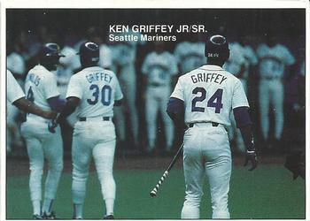 1991 Country Hearth Bread Seattle Mariners  #28 Ken Griffey Jr. / Ken Griffey Sr. Front