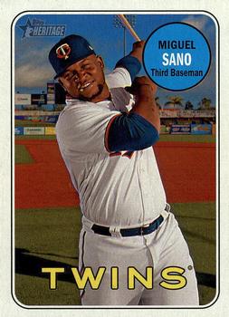 2018 Topps Heritage #30 Miguel Sano Front