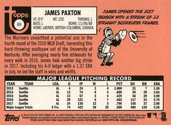2018 Topps Heritage #69 James Paxton Back