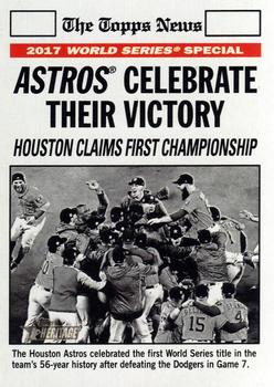 2018 Topps Heritage #169 Astros Celebrate Their Victory Front