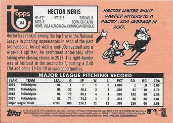 2018 Topps Heritage #184 Hector Neris Back