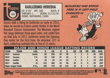 2018 Topps Heritage #186 Guillermo Heredia Back