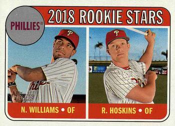 2018 Topps Heritage #206 Phillies 2018 Rookie Stars (Rhys Hoskins / Nick Williams) Front