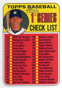 2018 Topps Heritage #214 1st Series Check List 173-258 (Carlos Correa) Front